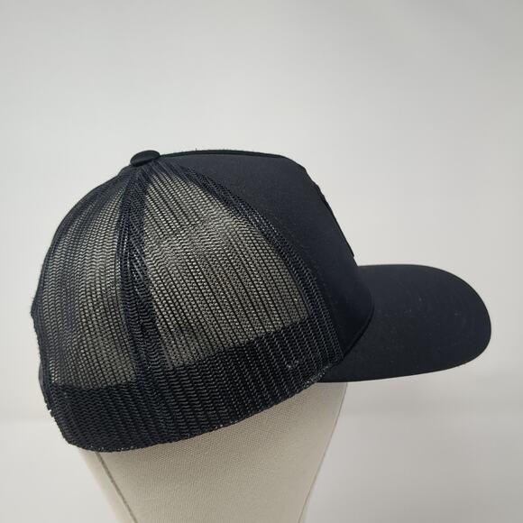 Greyson Clothiers Snapback Mesh Back Trucker Hat Black Embroidered Wolf Logo - Picture 5 of 10